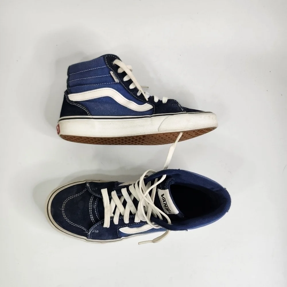 Vans Off The Wall Filmore Hi Top Sneakers Size M 7 W 8.5 Blue 721356 Shoes